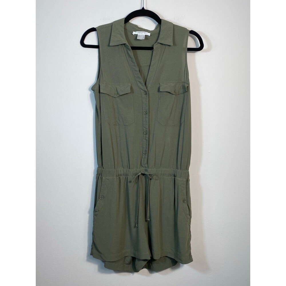 LASCANA for VENUS Olive Green Sleeveless Utility Romper Size S